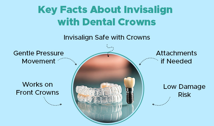 key facts about invisalign with dental crowns 