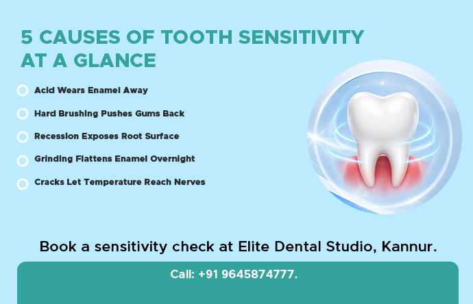 5 causes of tooth sensitivity at a glance
